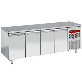 Refrigerated table, ventilated, 4 doors GN 1/1
