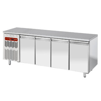 Ventilated "wall" cooling table, 4 doors GN 1/1, group on the left