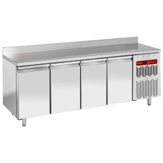 Wall-mounted cooling table, ventilated, 4 doors GN 1/1, 550 litres