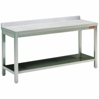 Work table with undershelf + rear edge