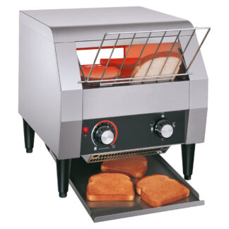 Toaster with conveyor-belt