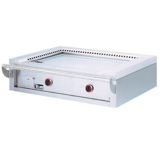 Gas "Teppanyaki" plate, 2 areas (2x 7 kW), for the table -Top-