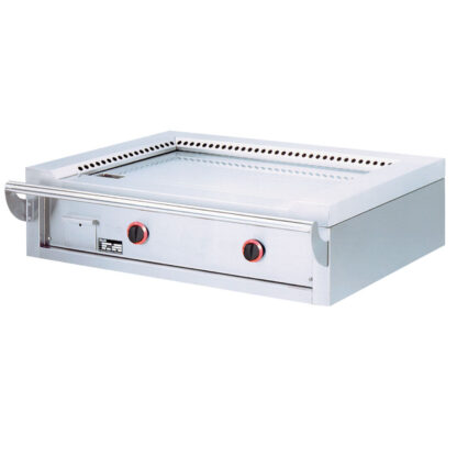 Gas "Teppanyaki" plate, 2 areas (2x 7 kW), for the table -Top-