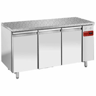 Refrig. table, vent., 3 doors EN 600x400 - Granite Top (without group)