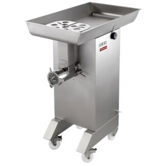 Stainless steel meat mincer NÂ° 32, Ã˜ 4.5 mm, 700 kg/h, with wheels