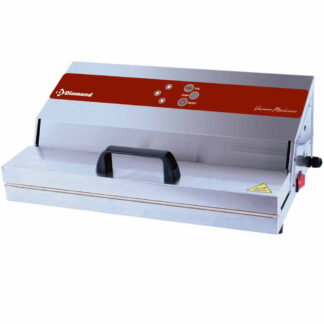 Stainless steel under vacuum machine, pump 26 l./min, welding 430 mm