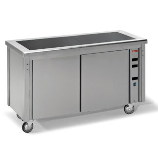 Vitroceramics element on heating cupboard