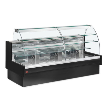 Refrigerated display counter, static, drawer system, without reserve - BLACK