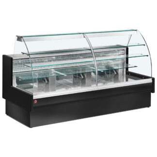 Refrigerated display counter, static, drawer system, without reserve - BLACK