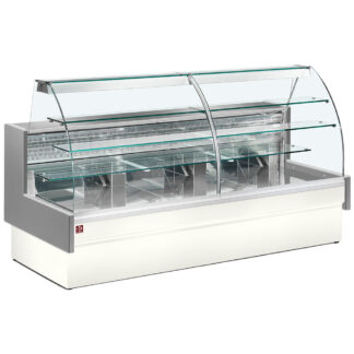Refrigerated display counter, static, drawer system, without reserve - GREY/WHITE