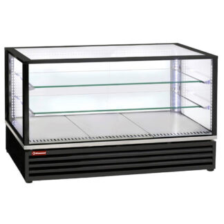 Refrigerated display, EN or GN, ventilated, 3 levels, BLACK