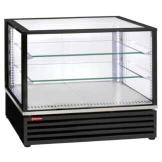 Refrigerated display, EN or GN, ventilated, 3 levels, BLACK