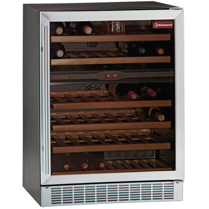 Glazed wine cellar, ventilated, 160 Lt., 2 TÂ°, BLACK