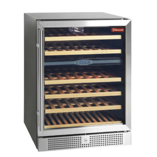 Glazed wine cellar, ventilated, 160 Lt., 2 TÂ°, BLACK