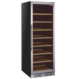 Wine cabinet, ventilated, stainless steel door, 470 Lt., - BLACK