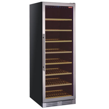 Wine cabinet, ventilated, stainless steel door, 470 Lt., - BLACK