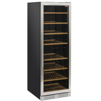 Wine cabinet, ventilated, stainless steel door, 470 Lt., 2 TÂ° - BLACK
