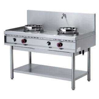 Gas wok stove, 2 fires (13 kW)