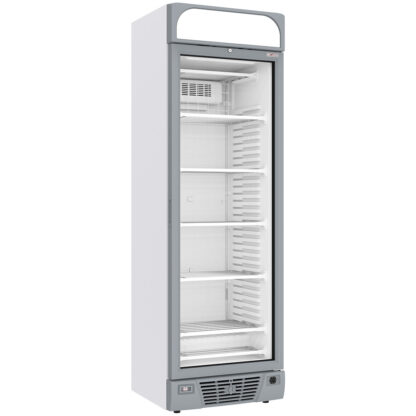 Negative ventilated display case 374 liters - 5 fixed levels with lightbox - WHITE
