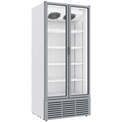 Drink display positive ventilated, 804 liters, 2 swing doors, WHITE