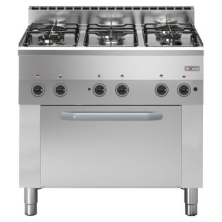 Fourneau 5 feux gaz, four ? convection ?lectrique 4x GN 1/1