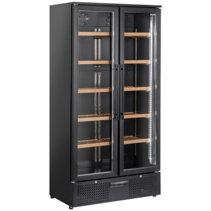 Wine cellar, double door, 460 liters, 1 temperature - BLACK