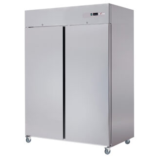 Armoire de cong?lation, ventil?e 1400 Lit. 2 portes GN 2/1, sur roues