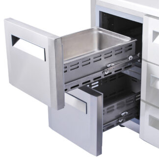 Kit block 2 drawers (1/2 + 1/2)