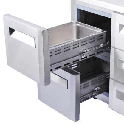 Kit block 2 drawers (1/2 + 1/2)