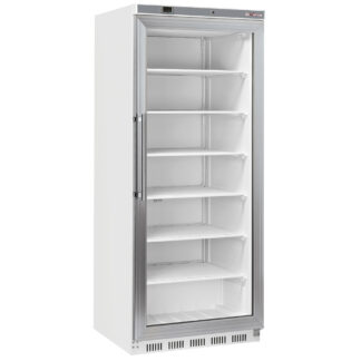 Freezer cabinet, glass door, static, 600 liters - White