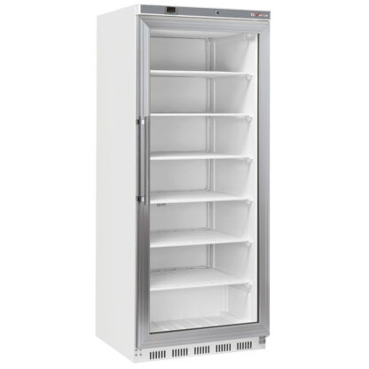 Freezer cabinet, glass door, static, 600 liters - White