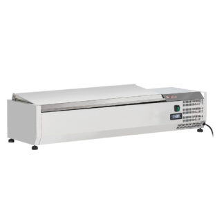 Topping shelf  5x GN 1/4 - 150 mm, with stainless steel lid