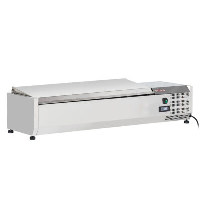 Topping shelf  5x GN 1/4 - 150 mm, with stainless steel lid