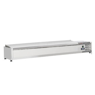 Topping shelf 8x GN1/4 - 150 mm, with stainless steel lid