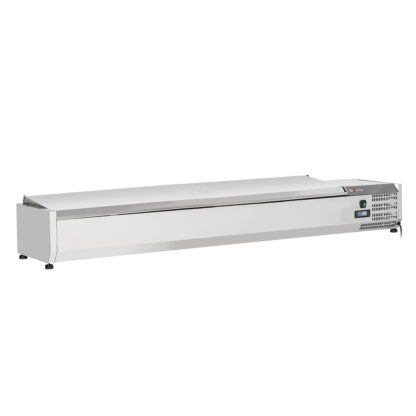 Topping shelf 8x GN1/4 - 150 mm, with stainless steel lid