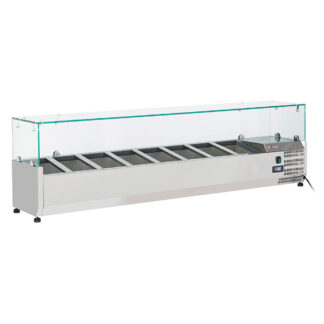 Refrigerated structure 8x GN 1/4 - 150 mm, with sneezeguard