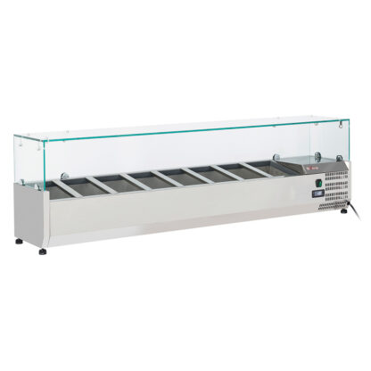 Refrigerated structure 8x GN 1/4 - 150 mm, with sneezeguard