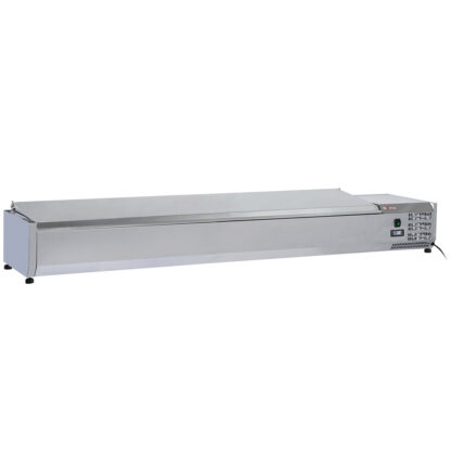 Topping shelf 10x GN1/4 - 150 mm, with stainless steel lid