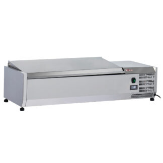 Topping shelf  3 x GN 1/3 & 1x GN 1/2 -150 mm, with stainless steel lid