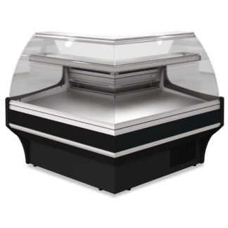 Open angle 90Â°, ventilated, low glass - BLACK