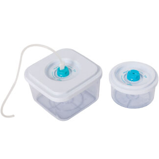 Set of 2 food polycarbonate containers + pipe