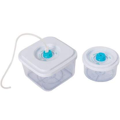 Set of 2 food polycarbonate containers + pipe