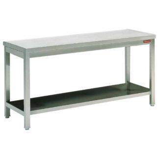 Work table with lower shelf