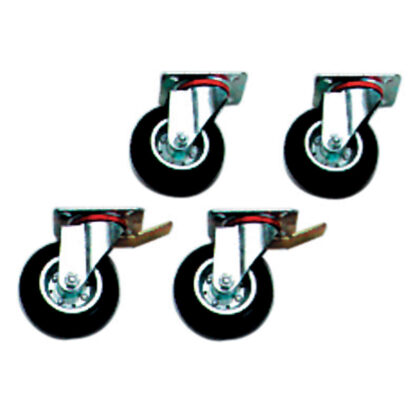 Set of 4 wheels (2 with brakes)