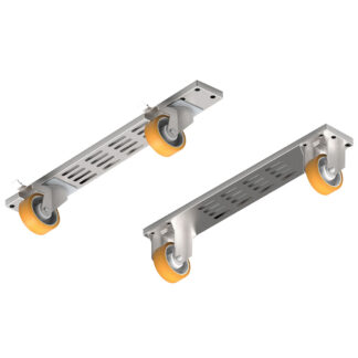 Kit 4 wheels, 2 with brake + 2 omega module 800