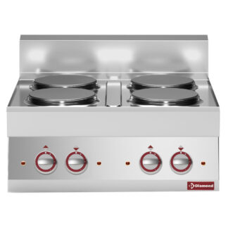 Electric range 4 round cooking plates -Top-