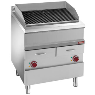 Electric steam grill, module 1/1, grid in cast iron "double sided"