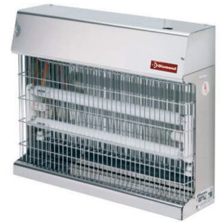 Insect exterminator, wall version in stainless steel