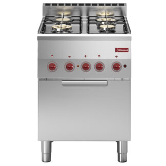 Gas stove 4 burners and electric convection oven GN 2/3