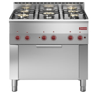 Gas stove 5 burners and electric convection oven GN 1/1